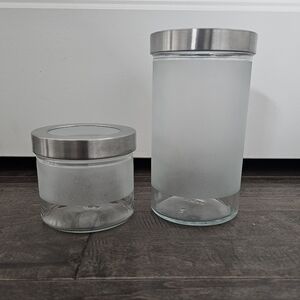IKEA Maya Roberts Droppar Frosted Glass Storage Container Canisters Jars